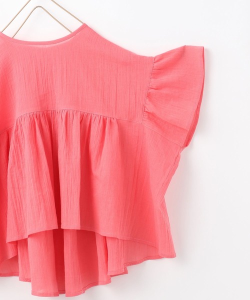 LOWRYS FARM（ローリーズファーム）の「ヨウリュウボリュームブラウス　275241（シャツ/ブラウス・キッズ・ブラック/ピンク/グリーン/パープル・110cm/120cm/130cm/140cm/150cm）」の6枚目の写真