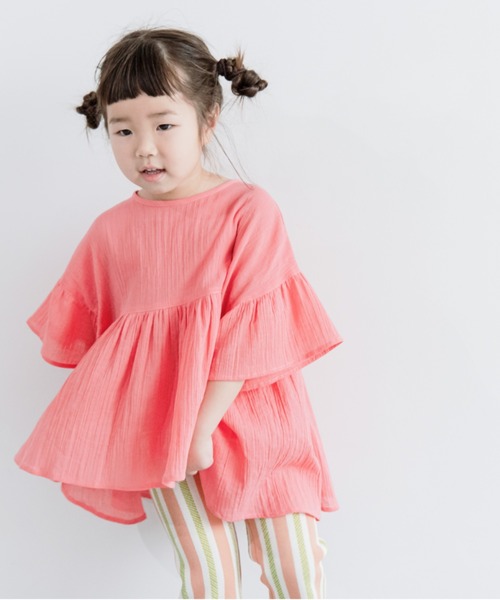 LOWRYS FARM - よっしー❣️未使用❣️ローリーズファーム ❣️綿ヨウリュウブラウス　ピンク LOWRYS FARM ブラウス シャツ ヨウリュウシャーリングショート