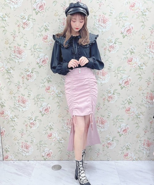 Swankiss（スワンキス）の「AU quilting collar B/L（シャツ/ブラウス・レディース・ホワイト/ブラック/ベージュ・FREE）」の7枚目の写真