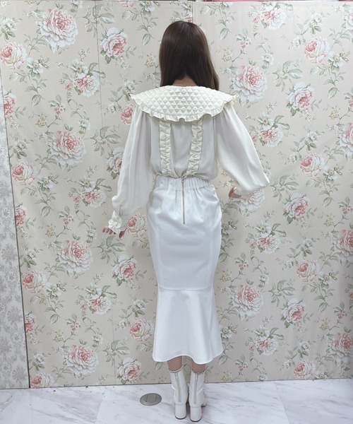 Swankiss（スワンキス）の「AU quilting collar B/L（シャツ/ブラウス・レディース・ホワイト/ブラック/ベージュ・FREE）」の10枚目の写真