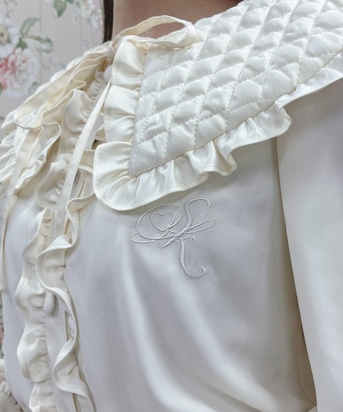 Swankiss（スワンキス）の「AU quilting collar B/L（シャツ/ブラウス・レディース・ホワイト/ブラック/ベージュ・FREE）」の5枚目の写真