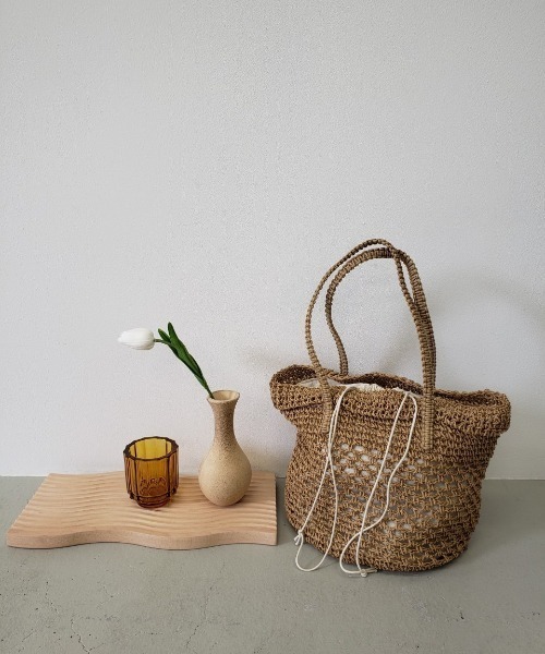 y/m（イム）の「雑材透かし編みバケツトートBAG（かごバッグ）」 - WEAR