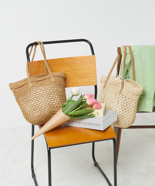 y/m（イム）の「雑材透かし編みバケツトートBAG（かごバッグ）」 - WEAR