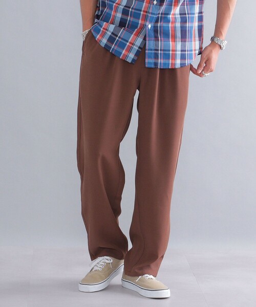 SHIPS（シップス）の「*SHIPS: ワイド テーパード ダイナー パンツ（スラックス・メンズ・ブラック/カーキ/グレー/グリーン/ブラウン/チャコールグレー/ベージュ・SMALL/MEDIUM/X-LARGE/LARGE）」の5枚目の写真