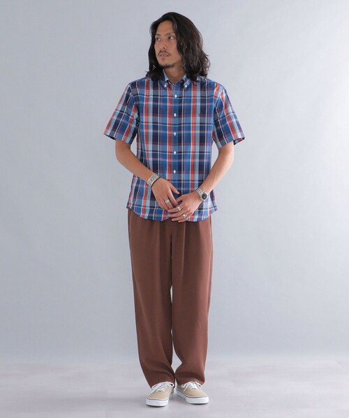 SHIPS（シップス）の「*SHIPS: ワイド テーパード ダイナー パンツ（スラックス・メンズ・ブラック/カーキ/グレー/グリーン/ブラウン/チャコールグレー/ベージュ・SMALL/MEDIUM/X-LARGE/LARGE）」の14枚目の写真