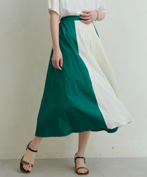 セール ピンストライプ配色スカート スカート Chez Toi シェトワ のファッション通販 Zozotown