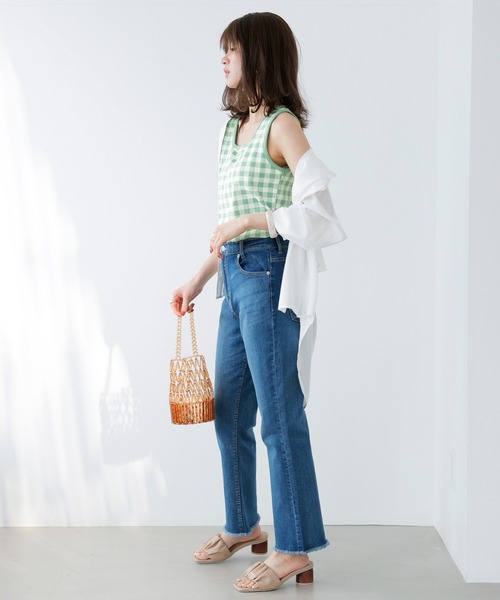 GeeRA（ジーラ）の「チェック柄タンクトップ（タンクトップ・レディース・ブラック/グリーン・LARGE/MEDIUM）」の10枚目の写真