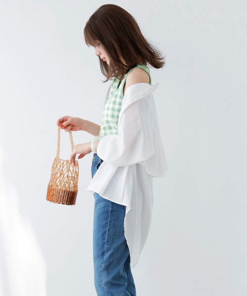 GeeRA（ジーラ）の「チェック柄タンクトップ（タンクトップ・レディース・ブラック/グリーン・LARGE/MEDIUM）」の16枚目の写真