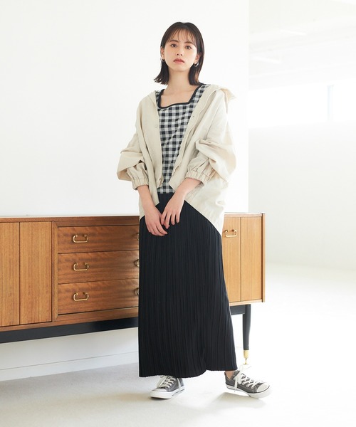 GeeRA（ジーラ）の「チェック柄タンクトップ（タンクトップ・レディース・ブラック/グリーン・LARGE/MEDIUM）」の3枚目の写真