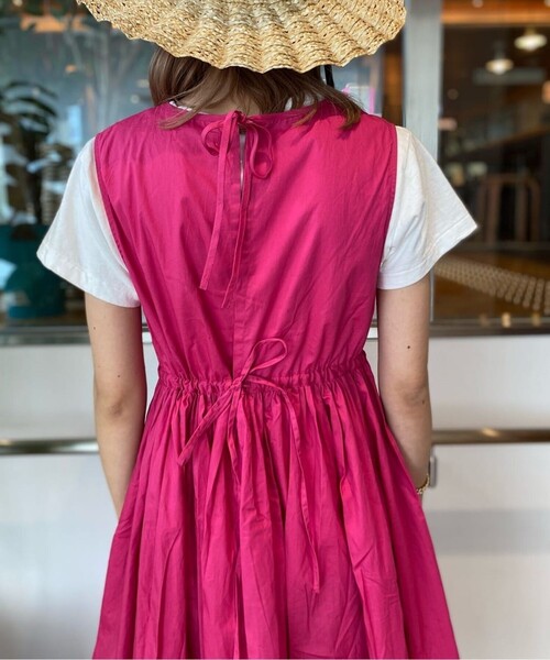 FREAK'S STORE（フリークスストア）の「バックリボンフレアマキシノースリーブワンピース（ワンピース・レディース・ブラック/グリーン/ピンク系その他/キャメル・ﾌﾘ-）」の9枚目の写真