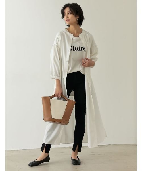 Re:EDIT（リエディ）の「[低身長/高身長サイズ有]ボリュームスリーブマキシシャツワンピース（シャツワンピース・レディース・グレー系その他/ミント/ブラック/ホワイト・TALL/MEDIUM/SHORT/LARGE）」の19枚目の写真