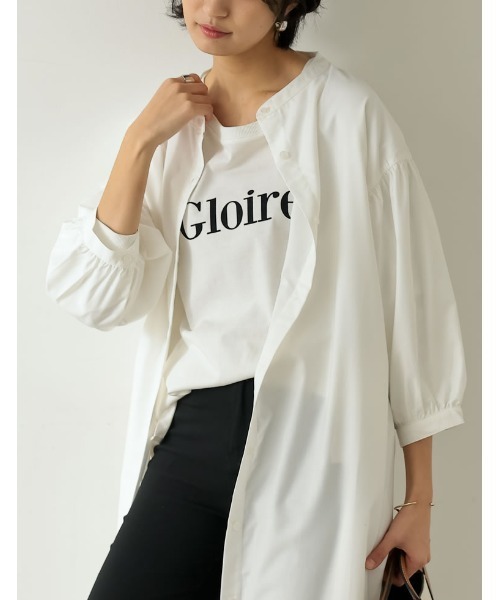 Re:EDIT（リエディ）の「[低身長/高身長サイズ有]ボリュームスリーブマキシシャツワンピース（シャツワンピース・レディース・グレー系その他/ミント/ブラック/ホワイト・TALL/MEDIUM/SHORT/LARGE）」の20枚目の写真