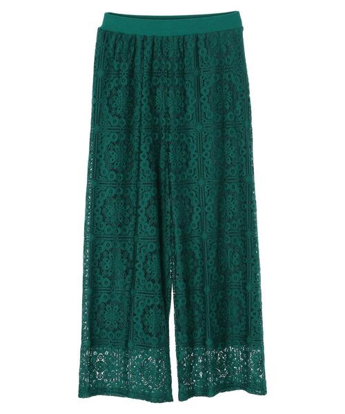 Green　Parks（グリーンパークス）の「格子柄レースパンツ（その他パンツ・レディース・ブラック/グリーン/ホワイト系その他2・FREE）」の15枚目の写真