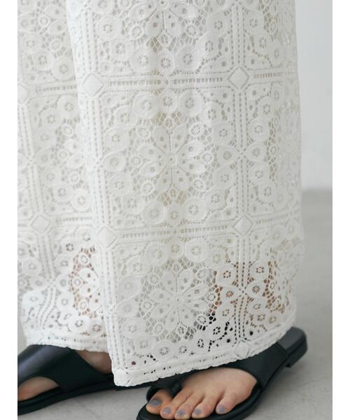 Green　Parks（グリーンパークス）の「格子柄レースパンツ（その他パンツ・レディース・ブラック/グリーン/ホワイト系その他2・FREE）」の14枚目の写真