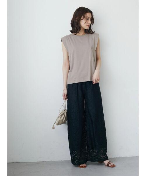 Green　Parks（グリーンパークス）の「格子柄レースパンツ（その他パンツ・レディース・ブラック/グリーン/ホワイト系その他2・FREE）」の5枚目の写真