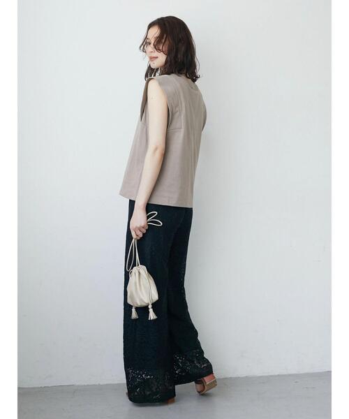 Green　Parks（グリーンパークス）の「格子柄レースパンツ（その他パンツ・レディース・ブラック/グリーン/ホワイト系その他2・FREE）」の8枚目の写真