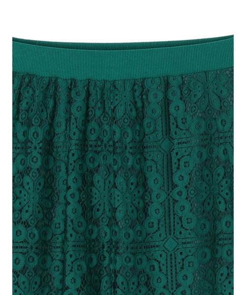 Green　Parks（グリーンパークス）の「格子柄レースパンツ（その他パンツ・レディース・ブラック/グリーン/ホワイト系その他2・FREE）」の7枚目の写真