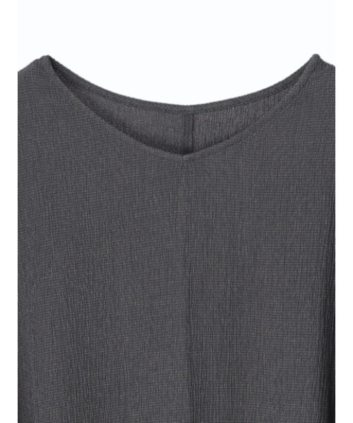 Green Parks(グリーンパークス)の「2Way リボン付楊柳チュニック(Tシャツ/カットソー・レディース・グリーン/ダークグレー/ホワイト系その他2・FREE)」の9枚目の写真