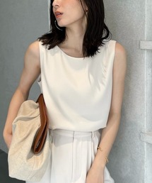 anuans | バックサテンノースリーブブラウス(シャツ/ブラウス)