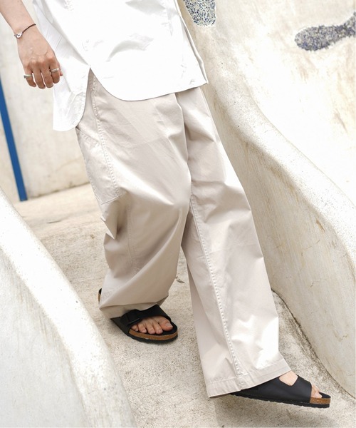 417 EDIFICE（フォーワンセブンエディフィス）の「フレンチワーク イージーパンツ《カラーパンツ》（カーゴパンツ・メンズ・ホワイト/ブラック/ベージュ/イエロー/グリーン/ブルー系その他・MEDIUM/LARGE）」の3枚目の写真