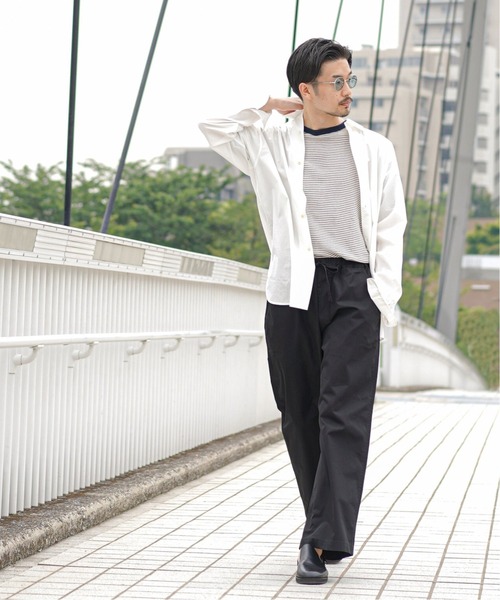 417 EDIFICE（フォーワンセブンエディフィス）の「フレンチワーク イージーパンツ《カラーパンツ》（カーゴパンツ・メンズ・ホワイト/ブラック/ベージュ/イエロー/グリーン/ブルー系その他・MEDIUM/LARGE）」の19枚目の写真