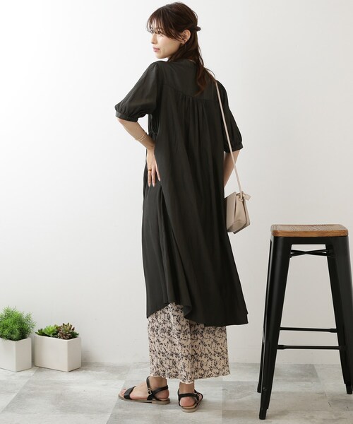 DRESKIP(ドレスキップ)の「◆【洗える】シャ-リング シャツワンピース(ワンピース・レディース・ブラウン系その他/オレンジ/ライトベージュ/グレー系その他・03/02/04)」の6枚目の写真