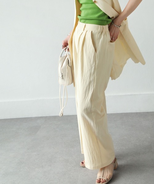 Chillfar（チルファー）の「リネンライクタックパンツ（その他パンツ・レディース・アイボリー/ブラック/ブラウン/ベージュ/オレンジ・MEDIUM/LARGE）」の9枚目の写真