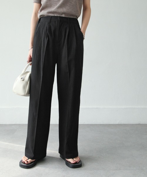 Chillfar（チルファー）の「リネンライクタックパンツ（その他パンツ・レディース・アイボリー/ブラック/ブラウン/ベージュ/オレンジ・MEDIUM/LARGE）」の15枚目の写真