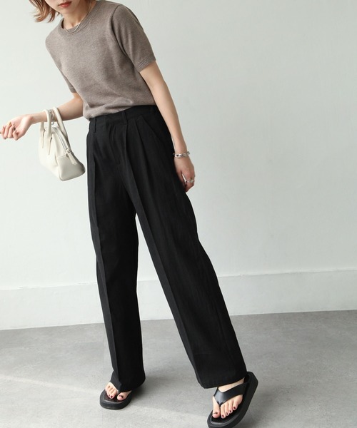 Chillfar（チルファー）の「リネンライクタックパンツ（その他パンツ・レディース・アイボリー/ブラック/ブラウン/ベージュ/オレンジ・MEDIUM/LARGE）」の16枚目の写真