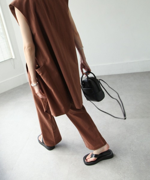 Chillfar（チルファー）の「リネンライクタックパンツ（その他パンツ・レディース・アイボリー/ブラック/ブラウン/ベージュ/オレンジ・MEDIUM/LARGE）」の22枚目の写真