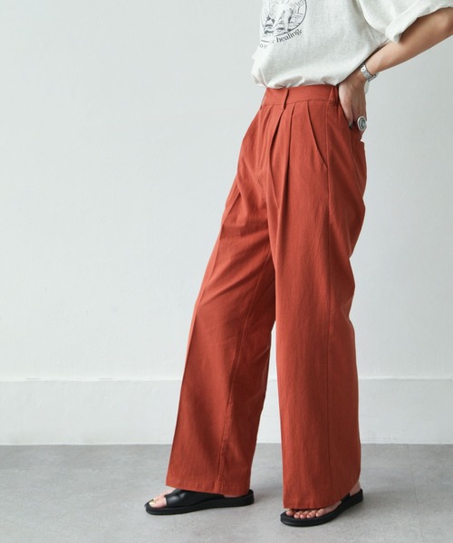 Chillfar（チルファー）の「リネンライクタックパンツ（その他パンツ・レディース・アイボリー/ブラック/ブラウン/ベージュ/オレンジ・MEDIUM/LARGE）」の6枚目の写真
