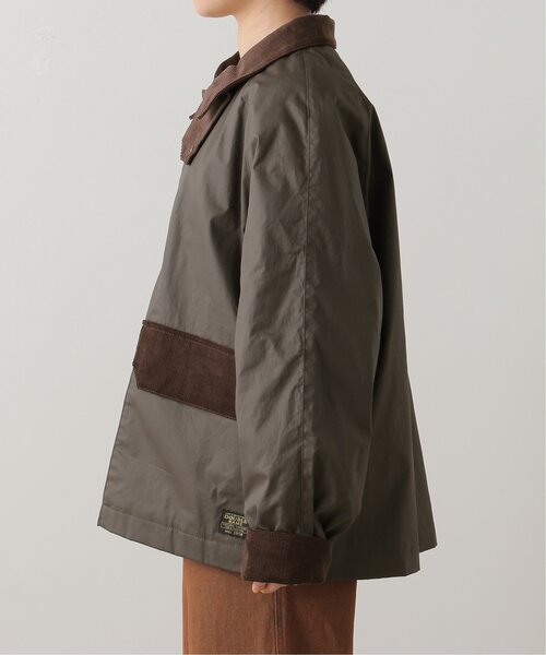 DOUBLE NAME（ダブルネーム）の「オイルド風加工ハンティングジャケット（ミリタリージャケット・レディース・ブラウン/チャコールグレー/ブラウン系/カーキ・FREE）」の17枚目の写真