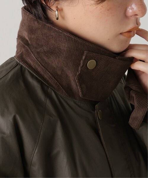 DOUBLE NAME（ダブルネーム）の「オイルド風加工ハンティングジャケット（ミリタリージャケット・レディース・ブラウン/チャコールグレー/ブラウン系/カーキ・FREE）」の14枚目の写真