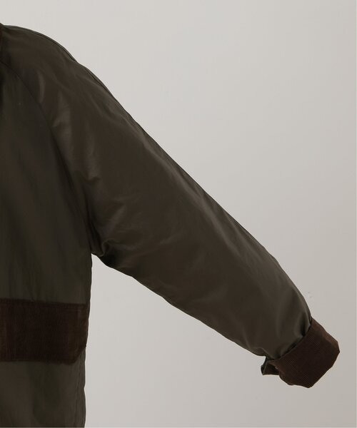 DOUBLE NAME（ダブルネーム）の「オイルド風加工ハンティングジャケット（ミリタリージャケット・レディース・ブラウン/チャコールグレー/ブラウン系/カーキ・FREE）」の13枚目の写真
