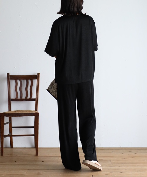 ap retro（アプレトロ）の「【_____m.weコラボ】プリーツブラウスカーディガン（シャツ/ブラウス・レディース・ブラック/アイボリー/ホワイト×ブラック・FREE）」の7枚目の写真