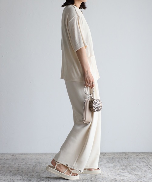 ap retro（アプレトロ）の「【_____m.weコラボ】プリーツブラウスカーディガン（シャツ/ブラウス・レディース・ブラック/アイボリー/ホワイト×ブラック・FREE）」の10枚目の写真