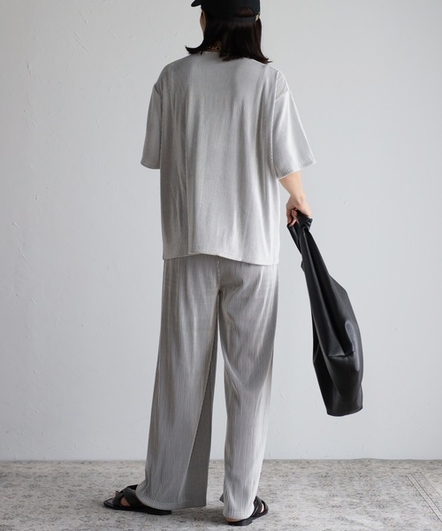 ap retro（アプレトロ）の「【_____m.weコラボ】プリーツブラウスカーディガン（シャツ/ブラウス・レディース・ブラック/アイボリー/ホワイト×ブラック・FREE）」の22枚目の写真