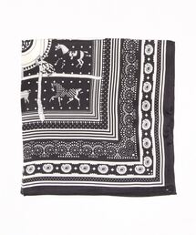 ホース&ペイズリーシルクスカーフ