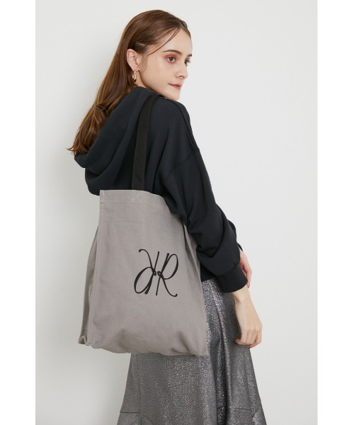 rienda（リエンダ）の「Rロゴキャンバストートバッグ（トートバッグ・レディース・アイボリー/ブラック/ライトブルー/グレー/レッド/ライトベージュ・FREE）」の22枚目の写真