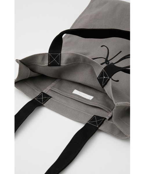 rienda（リエンダ）の「Rロゴキャンバストートバッグ（トートバッグ・レディース・アイボリー/ブラック/ライトブルー/グレー/レッド/ライトベージュ・FREE）」の16枚目の写真