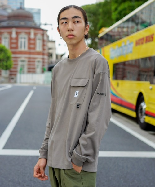 Columbia(コロンビア)の「【ZOZOTOWN限定】columbia/コロンビア インペリアルパークポケットロンT/ポケットロンT 無地 ワンポイント/吸湿速乾 PM0635(Tシャツ/カットソー・メンズ・ホワイト/ブラック/ベージュ/カーキ・M/L/XL/XXL)」の7枚目の写真