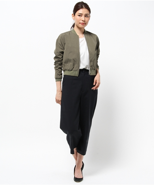 COLLAGE GALLARDAGALANTE（コラージュガリャルダガランテ）の「リバーシブルジャケット（ブルゾン・レディース・カーキ/グレー・FREE）」の7枚目の写真