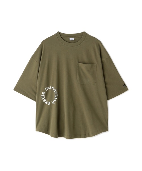 MANASTASH（マナスタッシュ）の「MANASTASH/マナスタッシュ　MS Circle logo tee　MSサークルロゴティー（Tシャツ/カットソー・メンズ・ホワイト/ベージュ/カーキ/ブラック・M/L）」の4枚目の写真