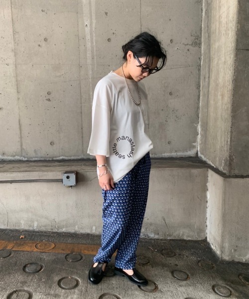 MANASTASH（マナスタッシュ）の「MANASTASH/マナスタッシュ　MS Circle logo tee　MSサークルロゴティー（Tシャツ/カットソー・メンズ・ホワイト/ベージュ/カーキ/ブラック・M/L）」の6枚目の写真