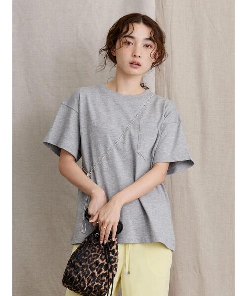 AMERICAN HOLIC(アメリカンホリック)の「きちんとポケットTシャツ2(Tシャツ/カットソー・レディース・グレー系その他・L/M)」の4枚目の写真