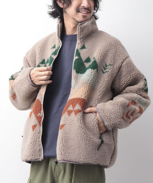 PENDLETON（ペンドルトン）の「【PENDLETON/ペンドルトン】Boa Stand Blouson ボアフリース ブルゾン（ブルゾン・メンズ・ホワイト/ブラック/ベージュ/ネイビー・M/L）」の3枚目の写真
