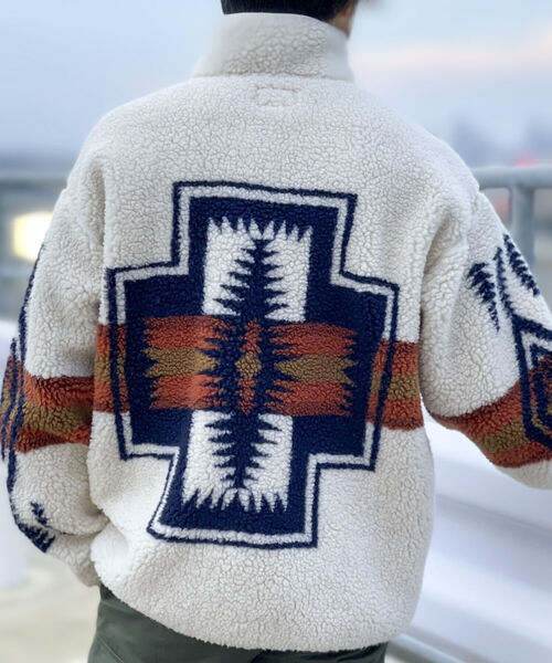 PENDLETON（ペンドルトン）の「【PENDLETON/ペンドルトン】Boa Stand Blouson ボアフリース ブルゾン（ブルゾン・メンズ・ホワイト/ブラック/ベージュ/ネイビー・M/L）」の11枚目の写真