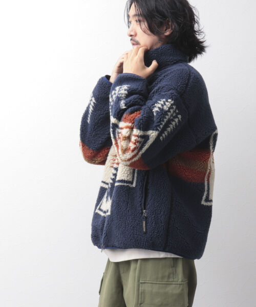 PENDLETON（ペンドルトン）の「【PENDLETON/ペンドルトン】Boa Stand Blouson ボアフリース ブルゾン（ブルゾン・メンズ・ホワイト/ブラック/ベージュ/ネイビー・M/L）」の22枚目の写真