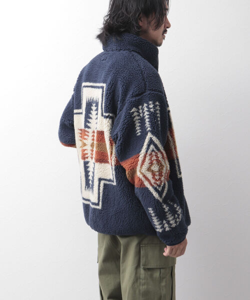 PENDLETON（ペンドルトン）の「【PENDLETON/ペンドルトン】Boa Stand Blouson ボアフリース ブルゾン（ブルゾン・メンズ・ホワイト/ブラック/ベージュ/ネイビー・M/L）」の6枚目の写真