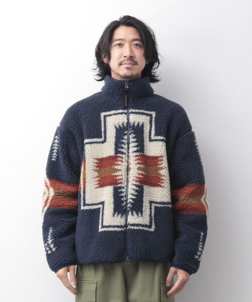 PENDLETON（ペンドルトン）の「【PENDLETON/ペンドルトン】Boa Stand Blouson ボアフリース ブルゾン（ブルゾン・メンズ・ホワイト/ブラック/ベージュ/ネイビー・M/L）」の7枚目の写真